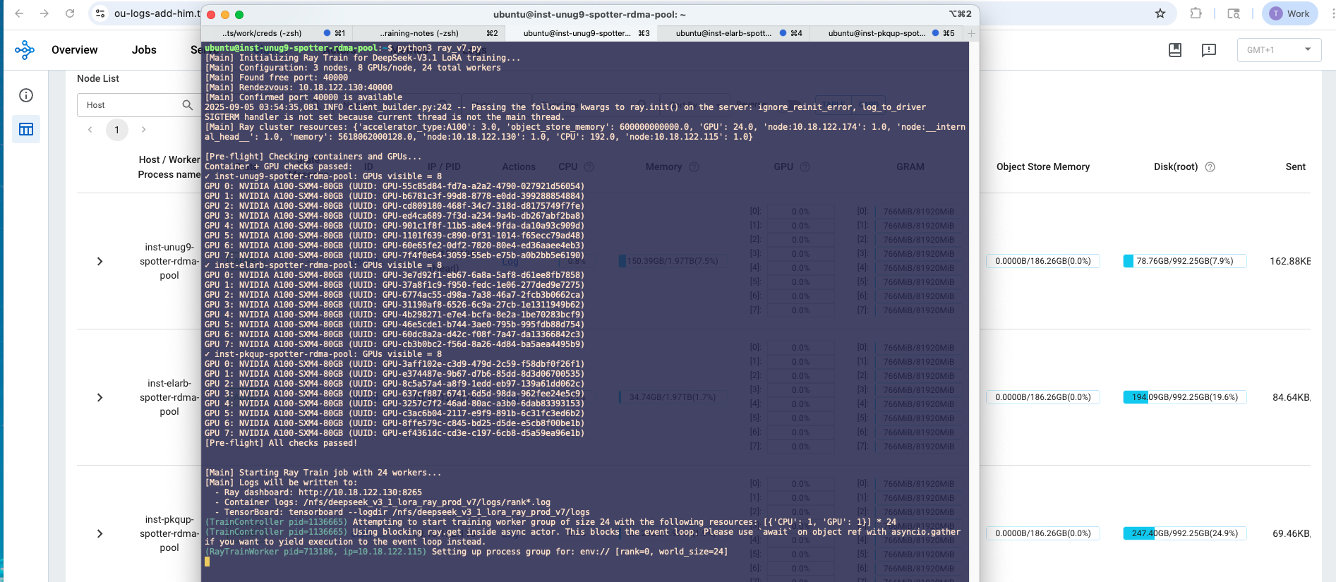 Ray training start 1